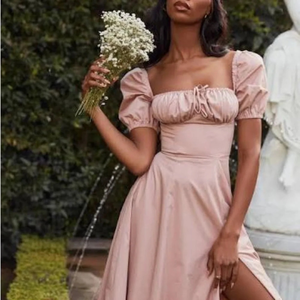 House of CB Blush Pink Mini Dress with Puff Sleeves - Picture 3 of 10